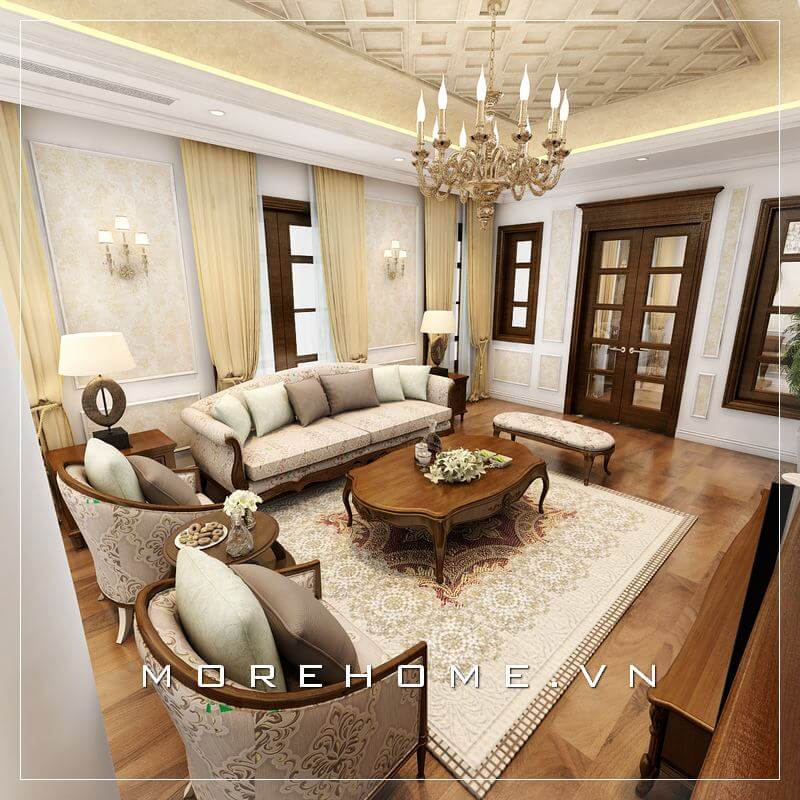 Sofa biệt thự tân cổ điển Sofa biệt thự tân cổ điển