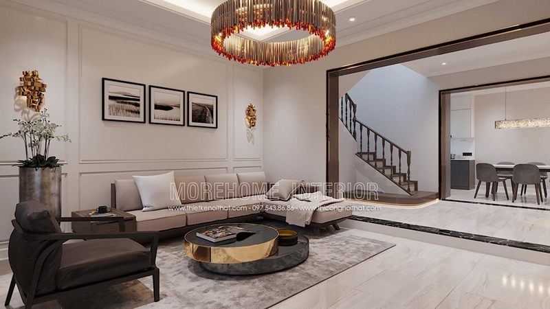 Nhiều khách hàng đã chọn thiết kế nội thất phòng khách cao cấp vì nó độc đáo và thu hút mà vẫn giữ được sự nhẹ nhàng.